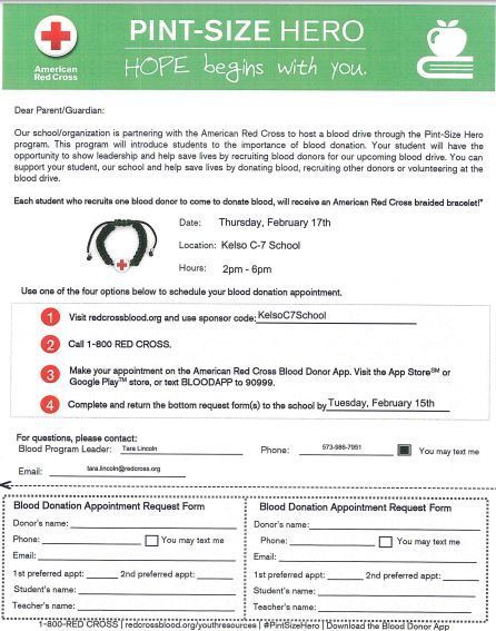 Blood Drive Sign up 